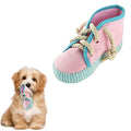 vocheer Dog Chew Toy, Dog Toys to Keep Them Busy Durable Teething Shoe Interactive Squeaky Puppy Toy,Small,Medium Breze, Machine Washable, Pink - color: Pink