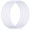 Shappy 6 Pcs Exercise Hoop Set Detachable Adjustable - color: White, size: 20 Inch