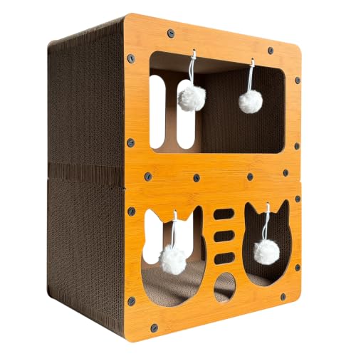 Cardboard Cat Scratcher House for Small Cats and Kittens