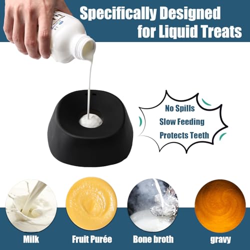 Dog Lick Bowl with Rolling Ball, Slow Feeder & Dog Enrichment Toy