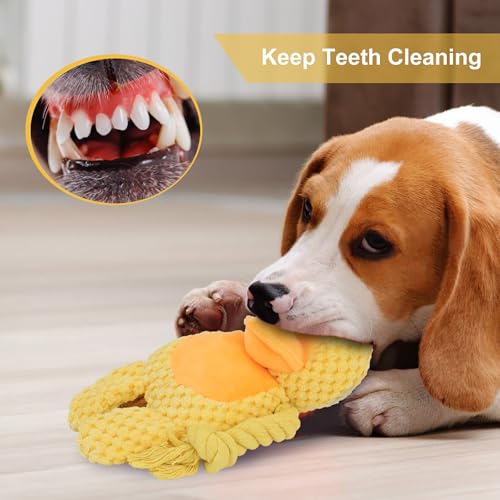 Dog Toys, Dog Squeaker Toys with Crinkle Paper (Yellow Duck) - color: Yellow Duck