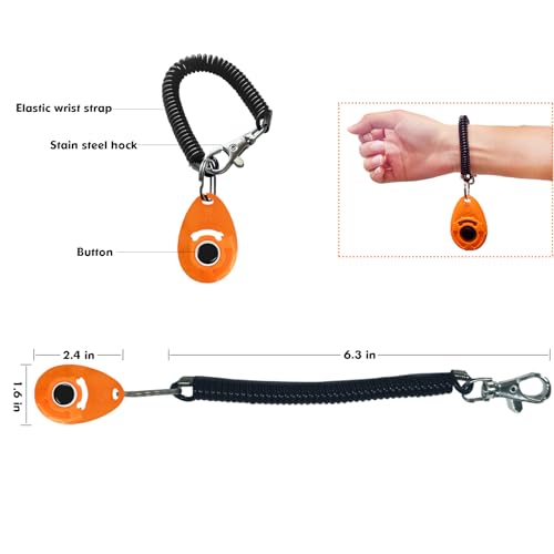 MODUS Pet Training Clicker for Dogs - Clicker with Adjustable Wrist Strap - Positive Reinforcement Clicker for Dogs, Cats, Puppies