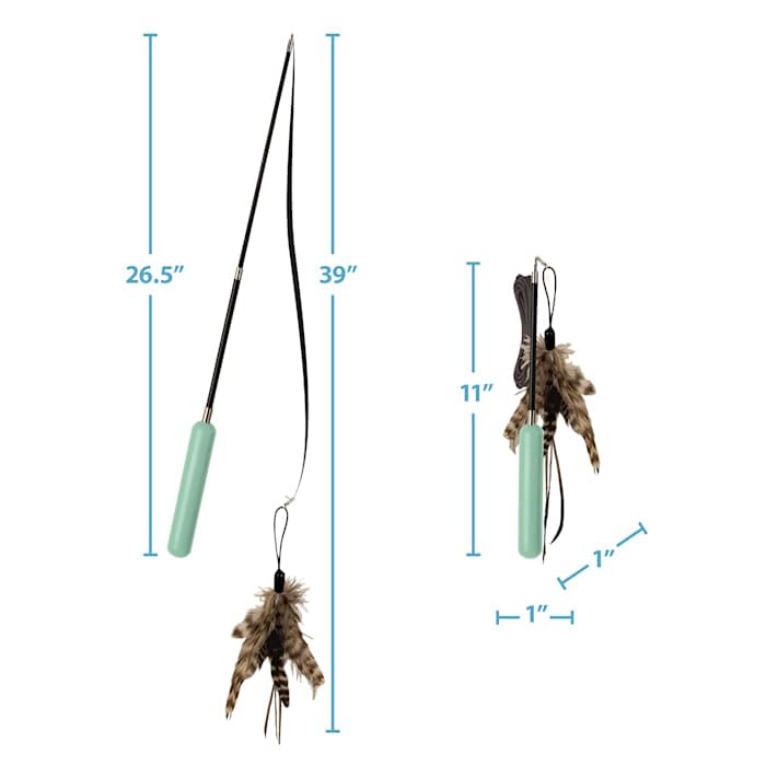 NALA Cat Agility Feather Wand Cat Toy Medium