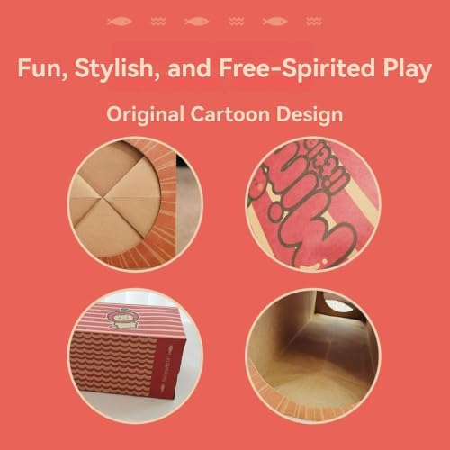 Cat Kraft Paper Tunnel Bag Toy Hide & Seek (Foldable Tunnel) - color: Foldable Tunnel