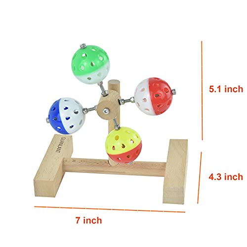 Bird Rotating Ball Feeder Toys,Parrot Food Treat Holder Interactive Toy