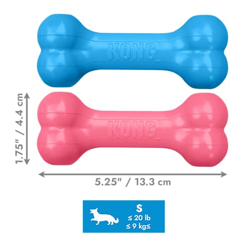 KONG Puppy Goodie Bone, Natural Rubber Chew, for Small Puppies, Pink - color: Pink, size: Small