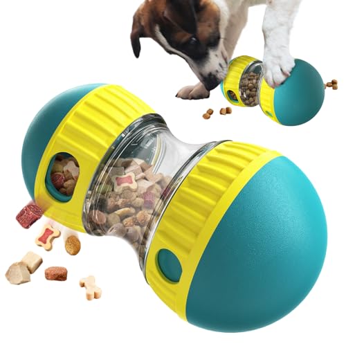 Dog Puzzle Toy Adjustable Treat Dispensing Ball Fun Slow Feeder - color: Green