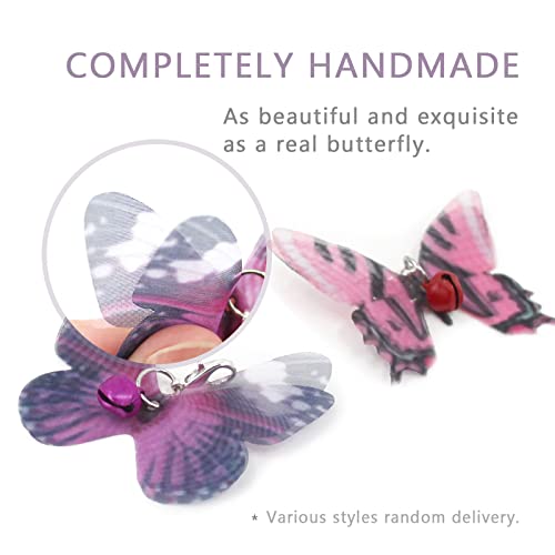 SONGWAY Cat Butterfly Toy Replacement - 10 Pieces Mini Butterfly Cat Toys Replacement, Teaser Wand Toy Attachments, Insect Cat Toys Accessories Parts - size: Butterfly Replacements 10 Pieces