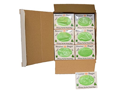 Neater Pet Brands Neater Bags Dog Waste Bag, No Rolls to Fuss With - Dog Poop Bags Dispense One at a Time, Doggie Poop Bag with Easy-Tie Handles (180 Count) - size: 1 Count (Pack of 180)