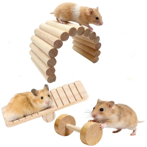3 Pcs Guinea Pig Toys，Hamster Cage Accessories，Hamster Toys