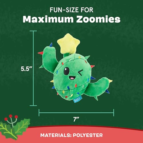 BarkBox Consuela the Christmas Cactus 2-in-1 Interactive Plush Dog Toy - color: Consuela the Christmas Cactus