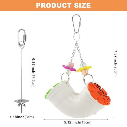 Rat Enrichment Toys, Interactive Foraging & Slow Feeder Toy with Hanging Design, Adjustable Mental Stimulation Puzzle for Rats, Hamsters, Parakeets, Preven ts Boredom