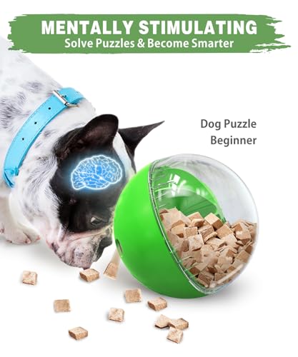 Dog Treat Dispensing Ball Toy - Large Adjustable Food Dispenser