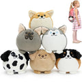 Muiteiur 6PCS Dog Plush Keychain Set, 3.94" Cute Mini Stuffed Animal Charms - style: 6 Pcs Dog Set