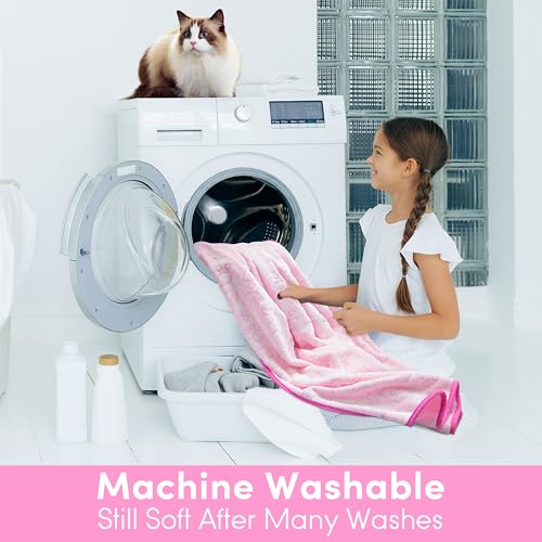Stuffed Premium Soft Dog Blanket, with Flannel Pink Cute Paw Print, Cat Blanket Puppy Supplies Dog Products Stuff Essentials(Pink 32x40 inches) - color: Pink, size: M(32x40")