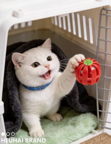 10-Pack Colorful Bell Cat Balls, Non-Toxic Lightweight Toys for All Cats - size: 1.5'' - 2.2'', 10-Pack