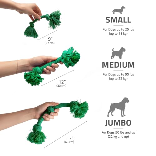 Playology Tug Rope Dog Toys for Medium Dogs - Medium, Watermelon Scent - size: Medium, style: Watermelon