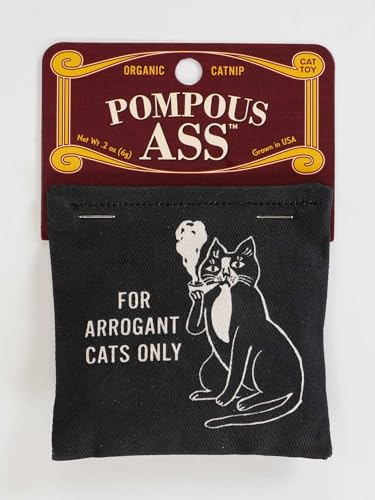 Blue Q Catnip - Cute Cat Toys for Biting with Funny Graphics - Pompous. - color: Pompous Ass
