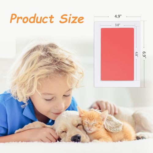 DeerZone Inkless Paw Print Kit,Dog Paw Print Kit,Dog Nose Print - color: Macarons, size: Medium-Large 4 Pack