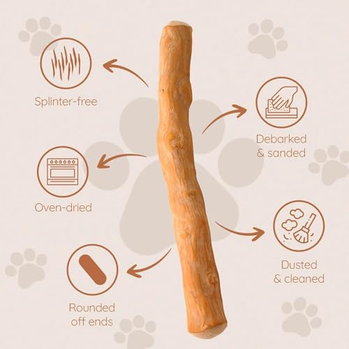 Wildfang® Coffee Wood Dog Chew, Large - Tough Chew Toys for Aggressive Chewers, Dog Teething Toys for Puppies, Training for Chewing Muscles, Coffee Tree Sticks for Large Dogs (55-99 lbs) - size: 7 Ounce (Pack of 1)