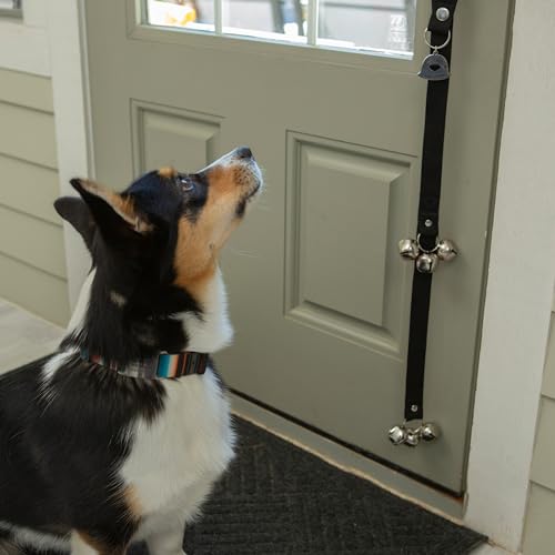 Caldwell's Pet Supply Co. Dog Potty Bells, Dog Door Bell, Bells To Go Outside, Potty Training Bell, Dogs Doorbell, Dogs Potty Doorbell, Ring To Go Pee, All Breed Puppy Training Tool - Black (Set of 2) - color: Black, size: Set of 2 Potty Bells