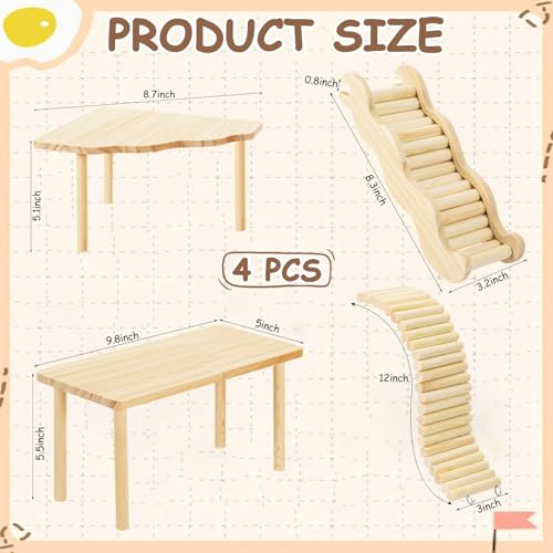 Breezehug 4 Pcs Hamster Cage Accessories Hamster Platform Toy, Climber - style: Climber