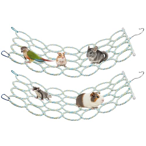 Hypeety Rat Climbing Rope Net Small Pet Hanging Rope Swing, 28-Ring, 2pcs - color: 28-ring