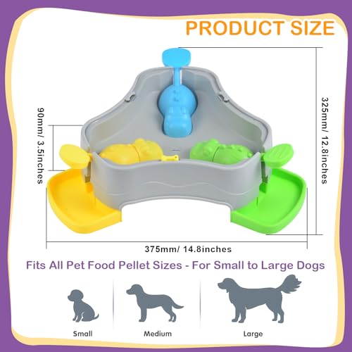 Interactive Dog Toys, Dog Puzzle Toy Treat Dispensing Dog Toys, Dog Enrichment Toys for Mental Stimulation, Slow Feeder Dog Puzzle for Small Medium Dogs, Interactive Cat Toy Cat Puzzle Feeder - color: 3 in 1