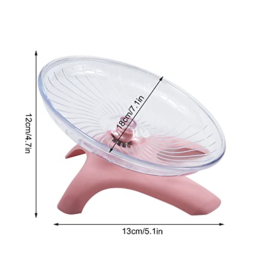 Litewoo Hamster Toys Wheel Exercise Flying Saucer,Silence Run Spinner, for Gerbil Rat Mouse Mice Hamster and Other Small Animal (Light Red) - color: Light Red