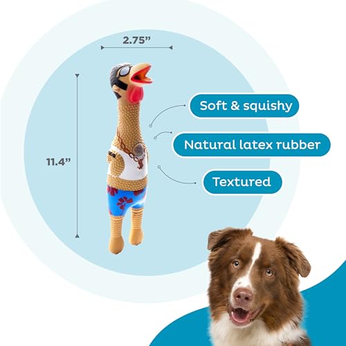 Outward Hound Squawkers Squeaky Latex Dog Toy, Earl, 11.4" - color: Tan, size: Large