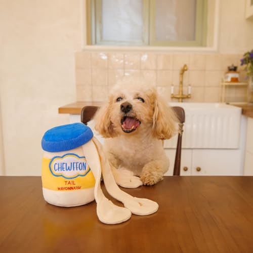 CHEWFFON Dog Enrichment Toys, Snuffle Crinkle Toy for Mental Stimulation - style: Mayonnaise