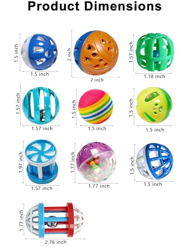 25-Pack Hollow Plastic Play Balls, Assorted Shapes for Ferrets - size: 1.5'' - 2.8''