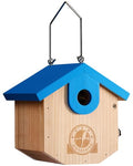 SISTERBIRD Wren Bird Houses for Outside, Bird House Warming Gifts, Blue - color: Blue
