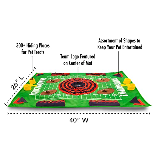 NFL New England Patriots Pet Snuffle Mat, Football Field Feeding Game, Interactive Dog Sniffing Food Puzzle Mat Toy, Pet Foraging Mat, Slow Feeding Healthy Cat, Pet Treat Puzzle