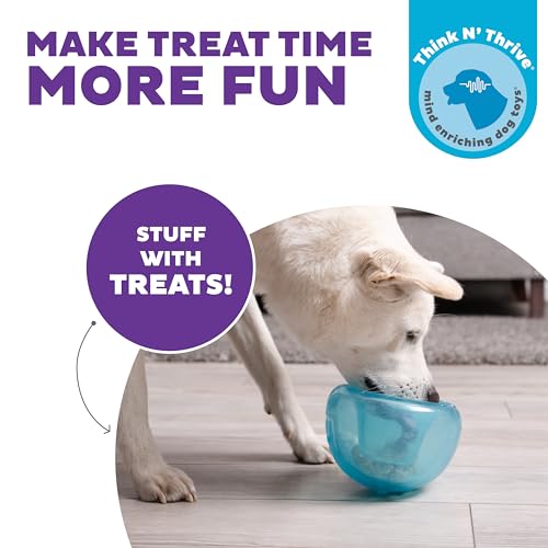 Outward Hound Snoop Interactive Treat Dispensing Dog Toy, Blue, 5" - color: Blue