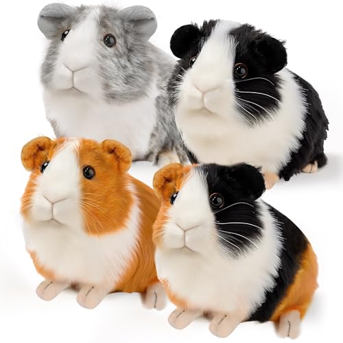 redaica 4pc Guinea Pig Stuffed Animals, Realistic Plush Cute Plushie - size: 4pcs