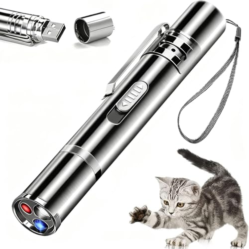 IVVTRYI Cat Laser Toys, USB Rechargeable, 3 Light Modes & 5 Fun Patterns