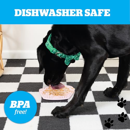 BigMouth Cupcake Silicone Lick Mat for Dogs and Cats, Slow Feeder Enrichment Pad, Dishwasher Safe Anxiety Relief Toy - style: Cupcake