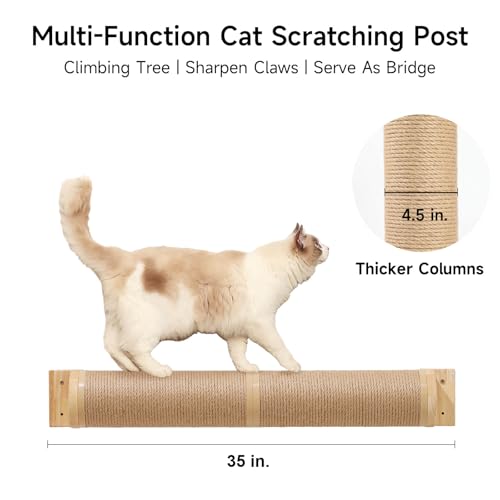 FUKUMARU Cat Scratching Post, 35 x 4.5 Inch