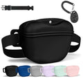 AOMIG Dog Treat Pouch with Training Clicker, 1.67 Cup Silicone Dog Treat Bag with Stronger Magnetic Closure, Portable Pouches for Pet Training Walking Premium Fanny Pack with Waist Belt(Black) - color: Black