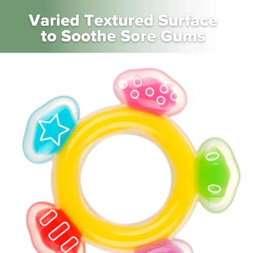 Haakaa Silicone Ferris Wheel Teether, Freezable Teething Ring for Babies