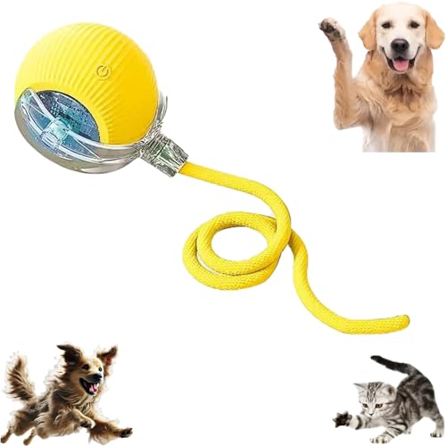 2025 New Electric Dog Ball Toy,360° Smart Automatic Interactive Rolling Ball, Smart Pet Toy,Interactive Dog Toys,Gift for Kids（Blue） - color: blue