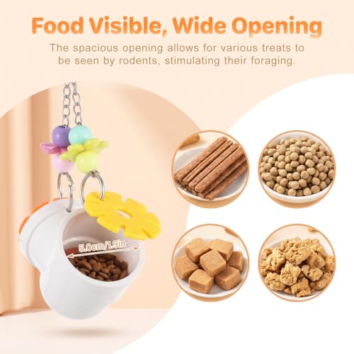 Rat Foraging Toys Rat Enrichment Chew Toy Wide Opening Cage Accessories(PP)