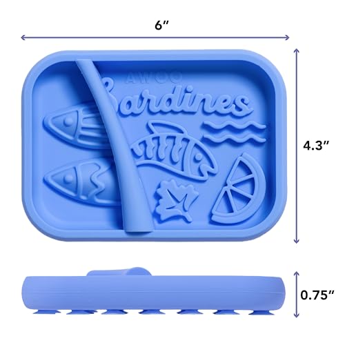 Sardina - Silicone Lick Mat + Slow Feeder for Cats & Small Dogs (Cobalt) - color: Cobalt