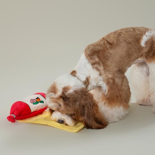 CHEWFFON Snuffle Dog Toy, Interactive Crinkle Toy for Enrichment - style: Sausage