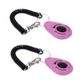 2Pcs Pink Dog Clicker for Training Easy to Use with Button Dog Training Accessories Strong and Long-Lasting, Training and Behavior Aids