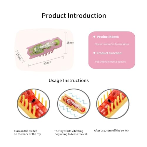 Interactive Cat Toy, 2 Pack Colorful Electric Vibrating Beetle, Self-Righting Automatic Crawl Toy, Bite Resistant Safe Pet Toy, Works On Carpet, Multi Cat Indoor Hunting Exercise Toy - color: Orange+pink