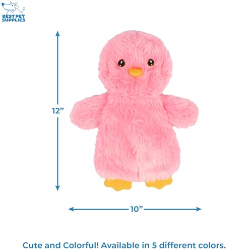 Best Pet Supplies Interactive Squeaky Dog Chew Toy, Ideal Dog Toys for Chewers, Small, Medium & Large Dogs, and Fetch Lovers - Crinkle Chicken (Yellow, Pink, Blue), Large - color: Crinkle Chicken (Yellow, Pink, Blue), size: Large