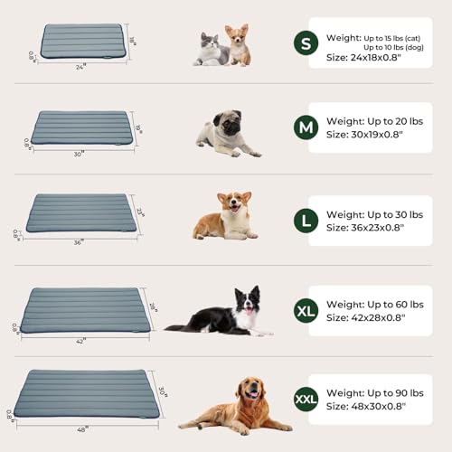 BALANCE Dog Crate Pad, Dog Foam Crate Mat Kennel Pad, Washable Water-Resistant Pet Bed Flat Dogs Cage Mat for Small Dogs - color: Green, size: 24.0"L x 18.0"W x 0.8"Th