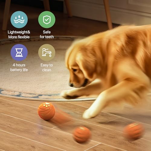Interactive Dog Toys Automatic Bouncing Dog Ball for Small & Large Dogs